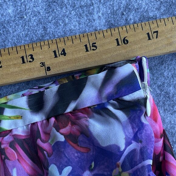 Boston Proper Maxi Skirt Womens Size 14 Lined Floral Zebra Flowy Boho Cottage - Picture 10 of 12